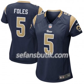 Los Angeles Rams Tröjor Nick Foles 5 Nike Navy - Dame
